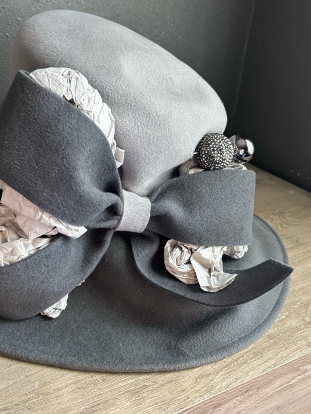 shellie mcdowell millinery GrayWool Church Hat